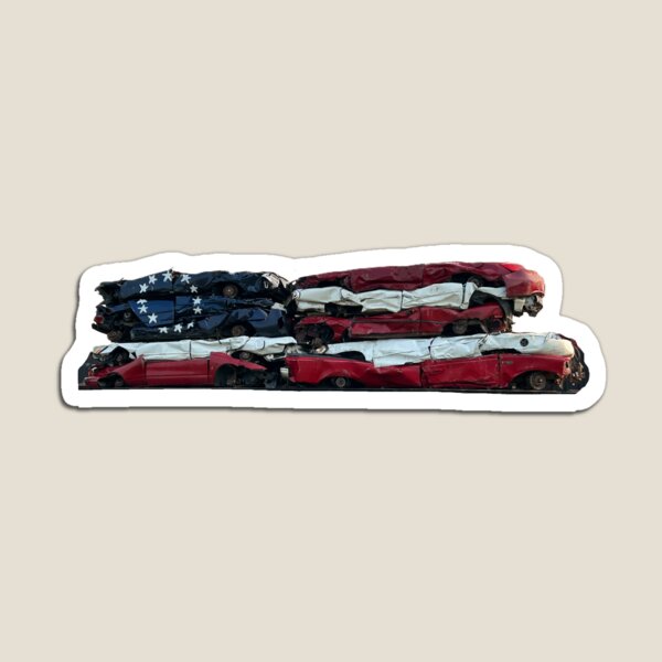 Item preview, American Flag Crushed Cars designed and sold by russellglantz.