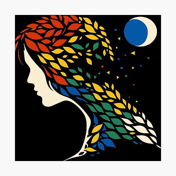Item preview, Colorful Leaf Flow Silhouette designed and sold by zoliartdesign.