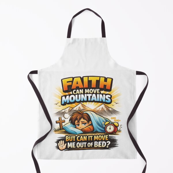 Item preview, Faith Can Move Mountains – Funny Christian Motivation designed and sold by MastersDesignNk.