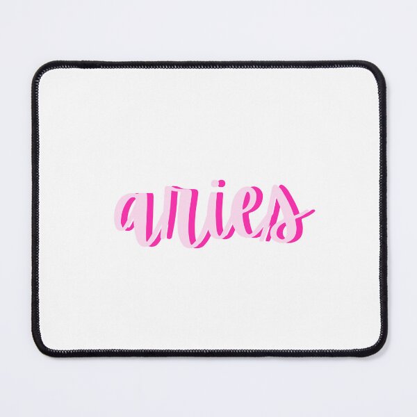 Item preview, pink text Aries designed and sold by Julia's Cozy Corner.
