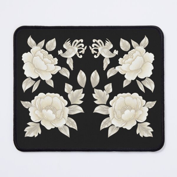 Item preview, Korean Traditional Ivory Hwarot Floral Bird Pattern designed and sold by Yiruda-Art.
