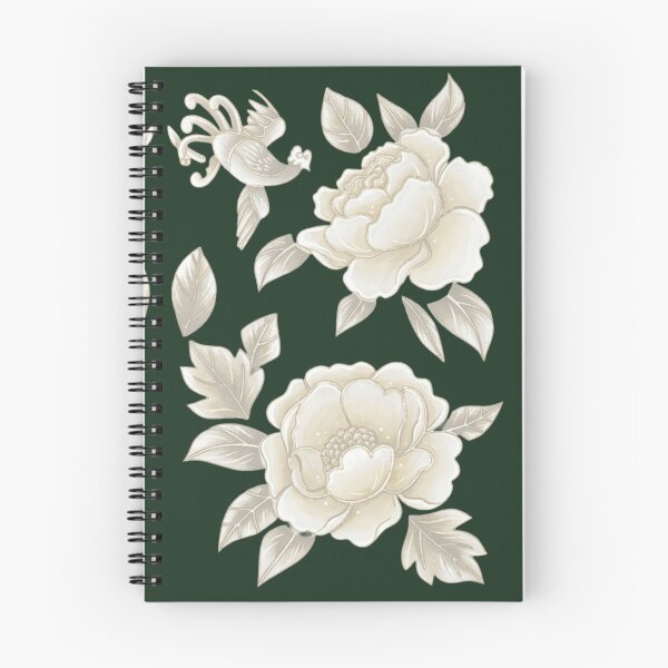 Item preview, Korean Traditional Ivory Hwarot Floral Bird  Pattern designed and sold by Yiruda-Art.