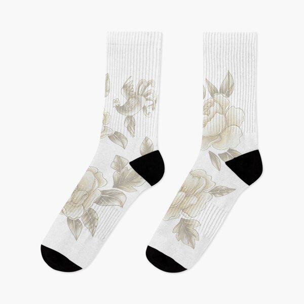 Item preview, Korean Traditional Ivory Hwarot Floral Bird  Pattern designed and sold by Yiruda-Art.