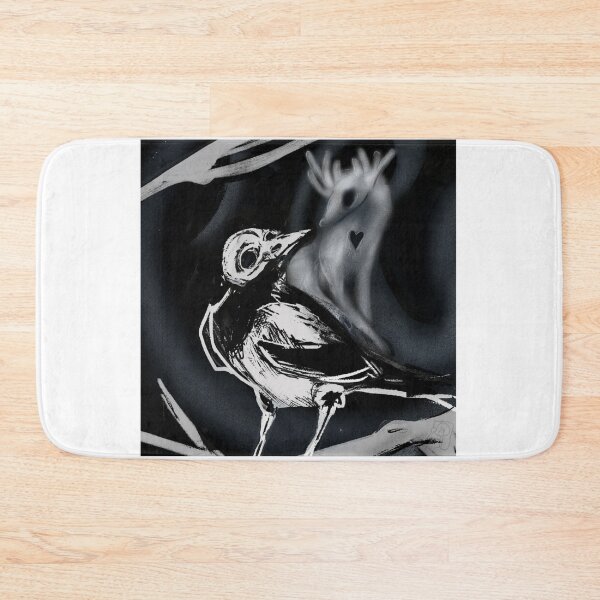 Item preview, Black and White Bird with Ghost Deer designed and sold by Diyxan.