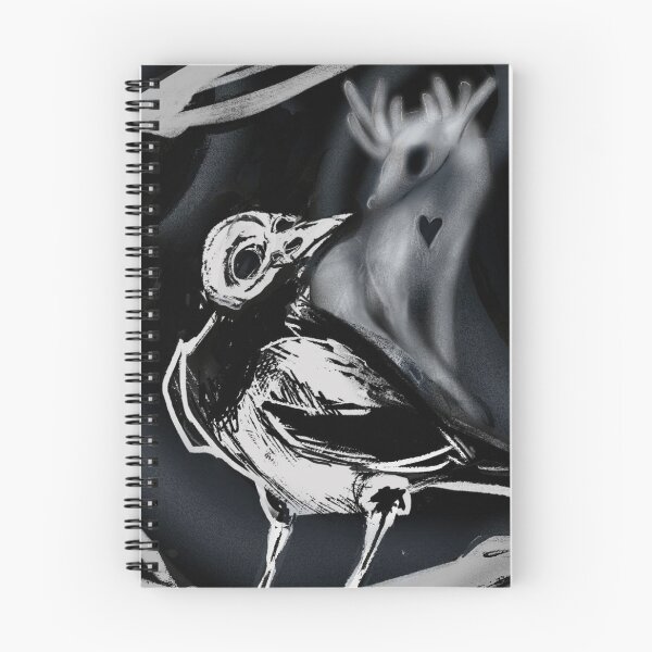 Item preview, Black and White Bird with Ghost Deer designed and sold by Diyxan.