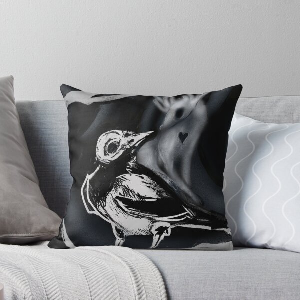 Item preview, Black and White Bird with Ghost Deer designed and sold by Diyxan.