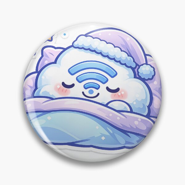 Item preview, Sleeping WiFi Cloud Sticker Kawaii Tech Aesthetic for Students & Remote Workers designed and sold by CutePrintCorner.