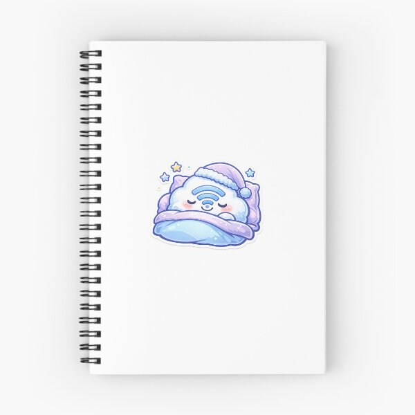 Item preview, Sleeping WiFi Cloud Sticker Kawaii Tech Aesthetic for Students & Remote Workers designed and sold by CutePrintCorner.