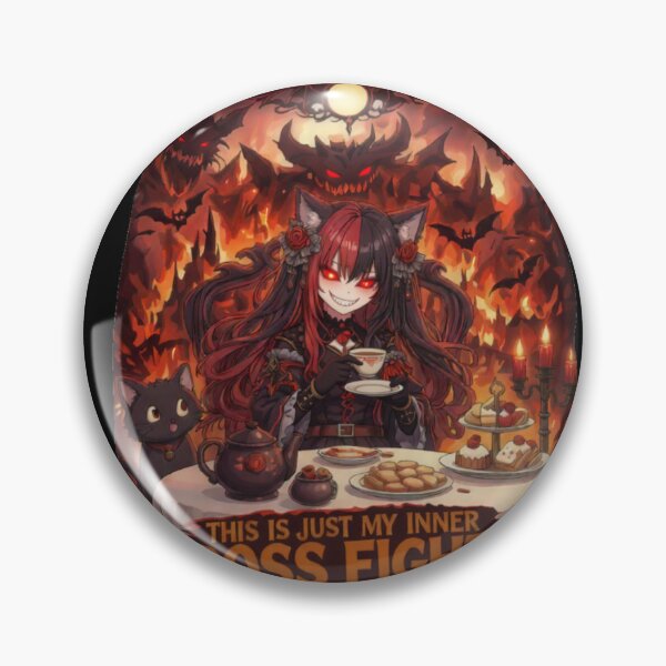 Item preview, I'm Perfectly Calm... This Is Just My Inner Boss Fight | Gothic anime gamer designed and sold by Revyra Design .