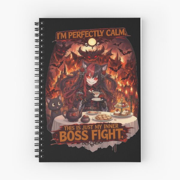 Item preview, I'm Perfectly Calm... This Is Just My Inner Boss Fight | Gothic anime gamer designed and sold by Revyra Design .