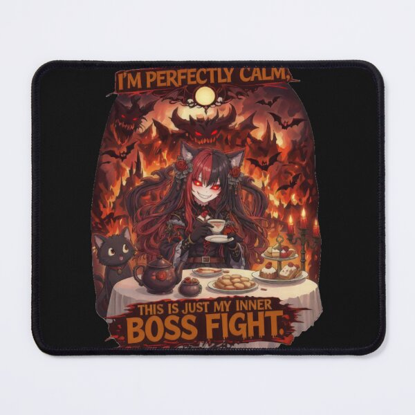 Item preview, I'm Perfectly Calm... This Is Just My Inner Boss Fight | Gothic anime gamer designed and sold by Revyra Design .
