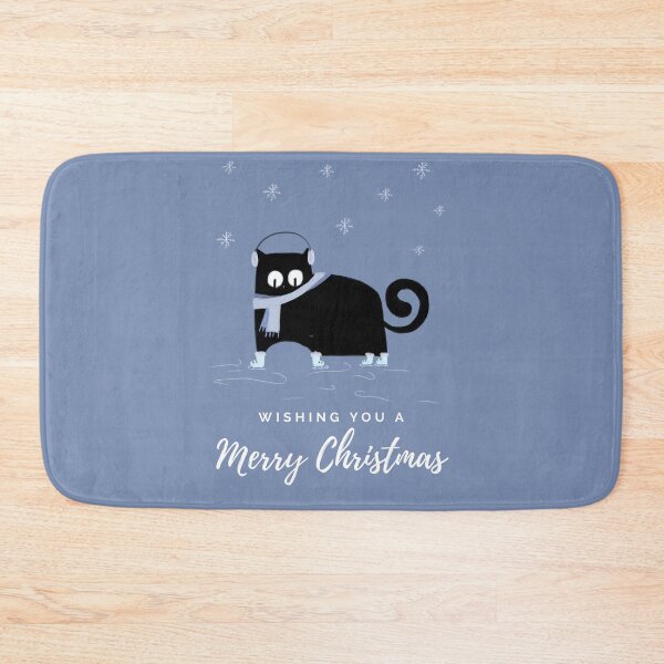 Item preview, Figure Skating Cat Merry Christmas designed and sold by CarefulCreation.