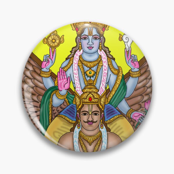 Item preview, Lord Vishnu Artwork | Divine Hindu God Digital Painting Illustration designed and sold by Harshit_Digital_Arts.