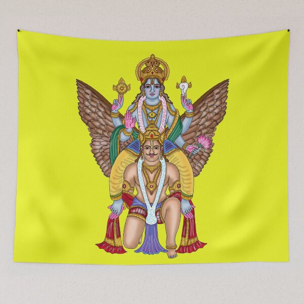 Item preview, Lord Vishnu Artwork | Divine Hindu God Digital Painting Illustration designed and sold by Harshit_Digital_Arts.
