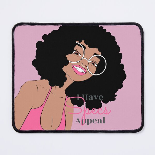 Item preview, Cute Black Girl with Glasses Illustration | Curly Afro | Nerdy Chic Melanin Art | Sticker, Phone Case & Canvas Print designed and sold by MsGoldenCreates.