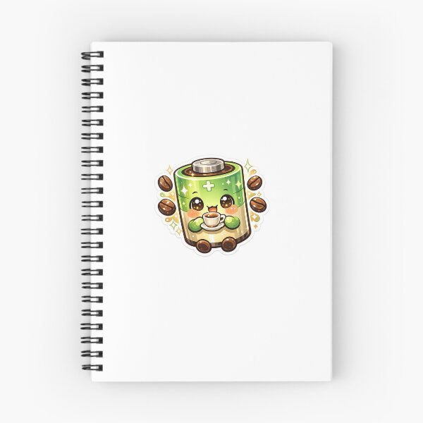 Item preview, Coffee Battery Sticker Kawaii Productivity Aesthetic for Students & Coffee Lovers designed and sold by CutePrintCorner.