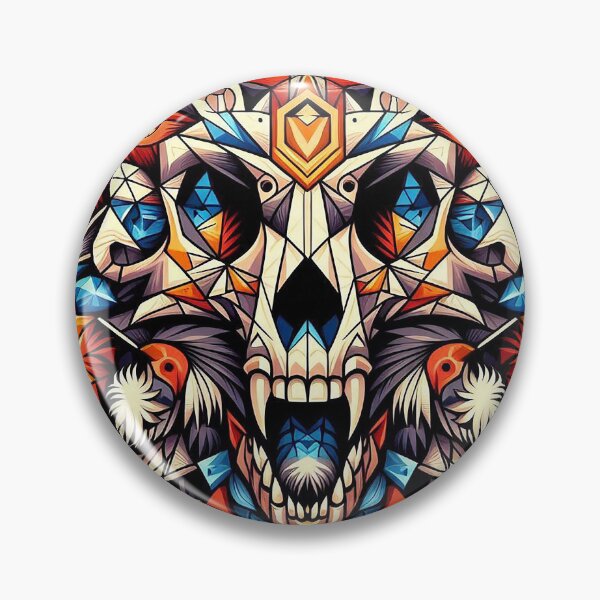 Item preview, Spirit Wolf Geometric Mosaic designed and sold by nikkolaus.