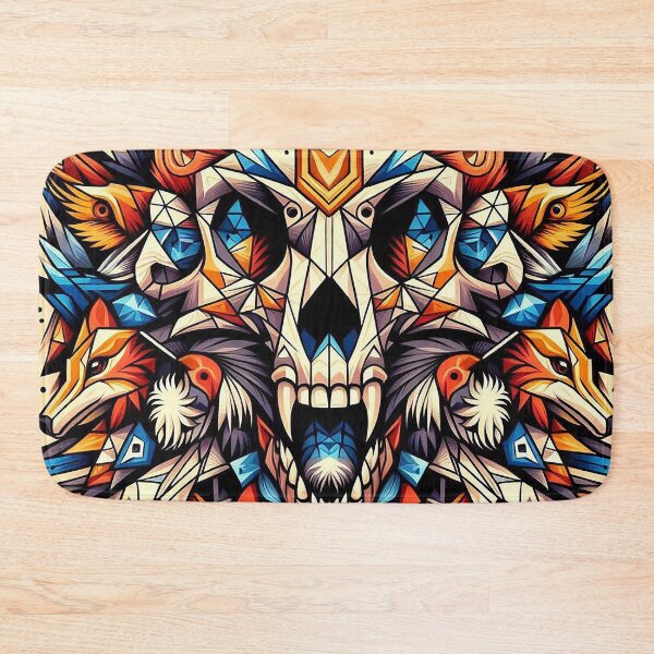 Item preview, Spirit Wolf Geometric Mosaic designed and sold by nikkolaus.