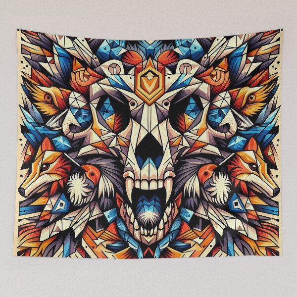 Item preview, Spirit Wolf Geometric Mosaic designed and sold by nikkolaus.