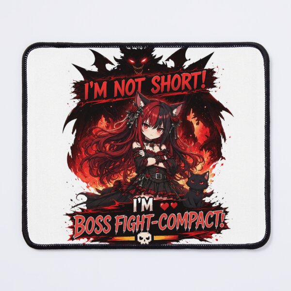 Item preview, I'm Not Short, I'm Boss Fight Compact | Funny Anime Gamer Girl designed and sold by Revyra Design .