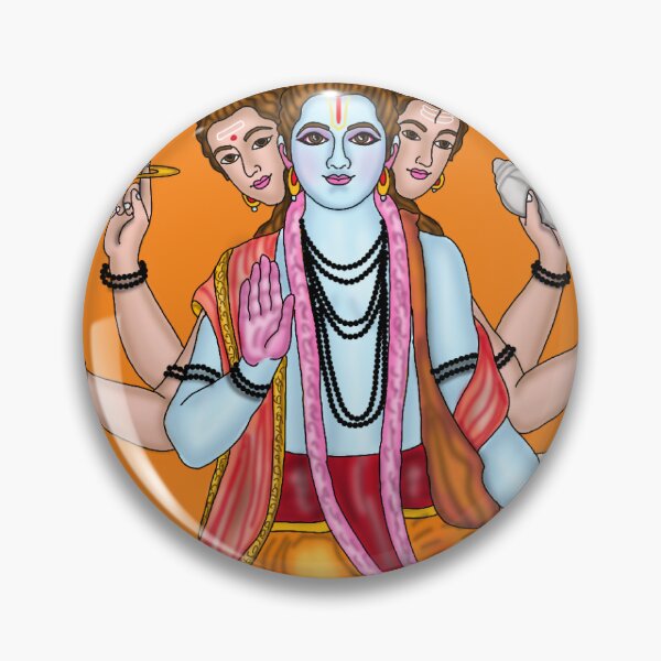 Item preview, Lord Dattatreya Artwork | Divine Hindu Spiritual Digital Painting Illustration designed and sold by Harshit_Digital_Arts.