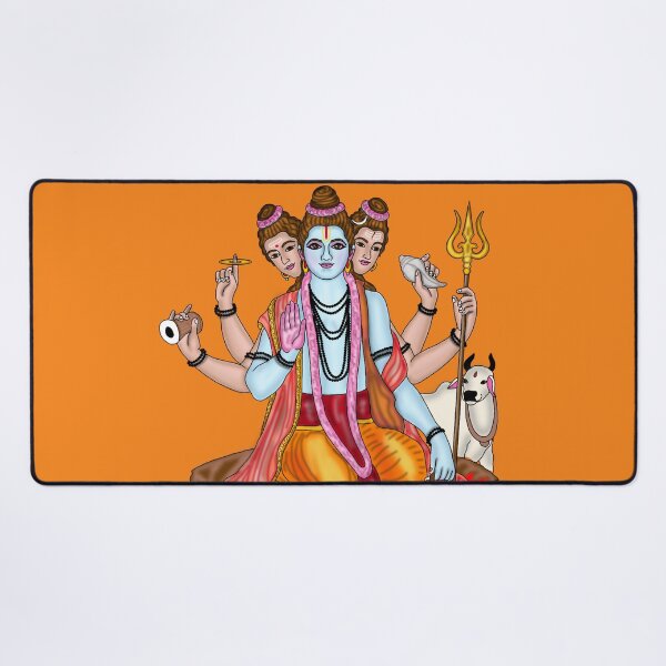 Item preview, Lord Dattatreya Artwork | Divine Hindu Spiritual Digital Painting Illustration designed and sold by Harshit_Digital_Arts.