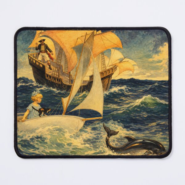 Item preview, Vintage Storybook Illustration Pirate Ship Adventure for Kids designed and sold by RickE.
