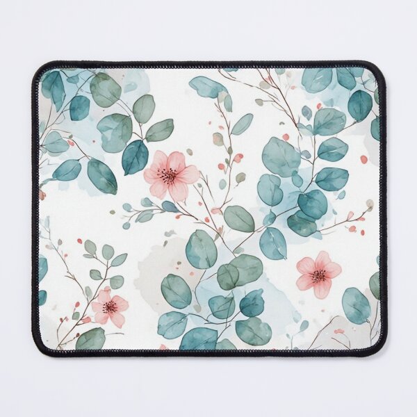 Item preview, Aesthetic Watercolor Eucalyptus & Wildflowers - Soft Botanical Pattern designed and sold by thepixelcloset.