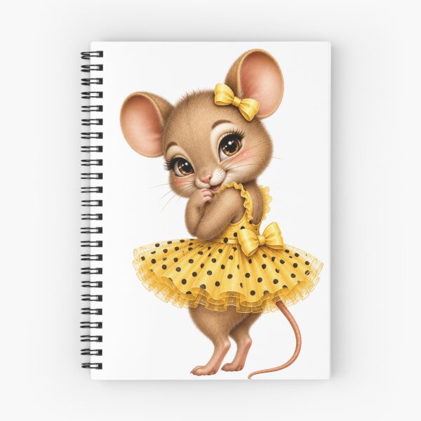 Item preview, Cute Field Mouse Ballerina Yellow Polka Dot Tutu Kawaii Animal Illustration designed and sold by RoPrincess.