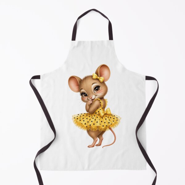 Item preview, Cute Field Mouse Ballerina Yellow Polka Dot Tutu Kawaii Animal Illustration designed and sold by RoPrincess.