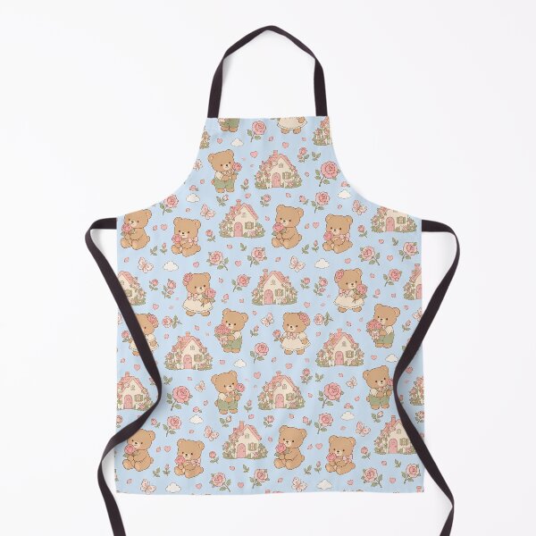 Item preview, Teddy Bear Rose Cottage Kawaii Pattern designed and sold by Soft Berry Studio.
