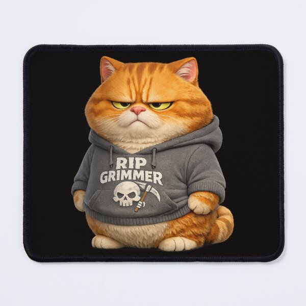 Item preview, Grumpy Orange Cat in Hoodie | Cute Dark Humor Cat Illustration designed and sold by Grump and Co.