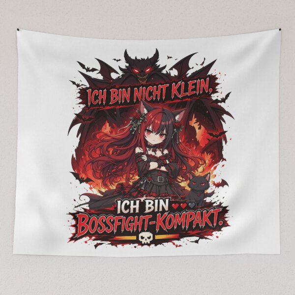 Item preview, I'm not small, I'm boss-fight compact | Funny anime gamer quote designed and sold by Revyra Design .