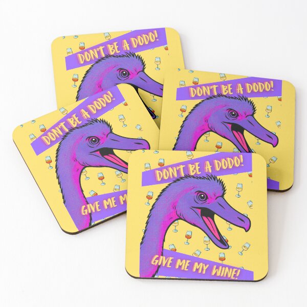 Item preview, Give Me My Wine Funny Dodo Pop Art  designed and sold by InkyCorvid.