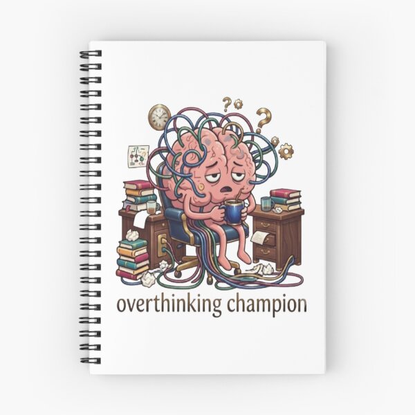 Item preview, Overthinking Champion Funny Tired Brain Art designed and sold by Northern Glow Art.
