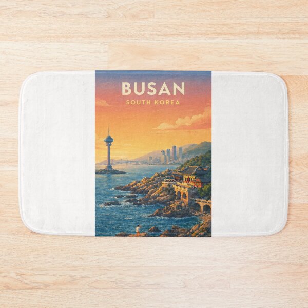 Item preview, Busan South Korea Skyline, Gwangan Bridge and Haedong Yonggungsa Coast designed and sold by Places On Earth.