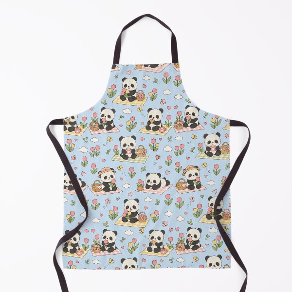 Item preview, Panda Tulip Picnic Kawaii Pattern designed and sold by Soft Berry Studio.