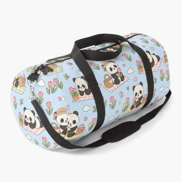 Item preview, Panda Tulip Picnic Kawaii Pattern designed and sold by Soft Berry Studio.