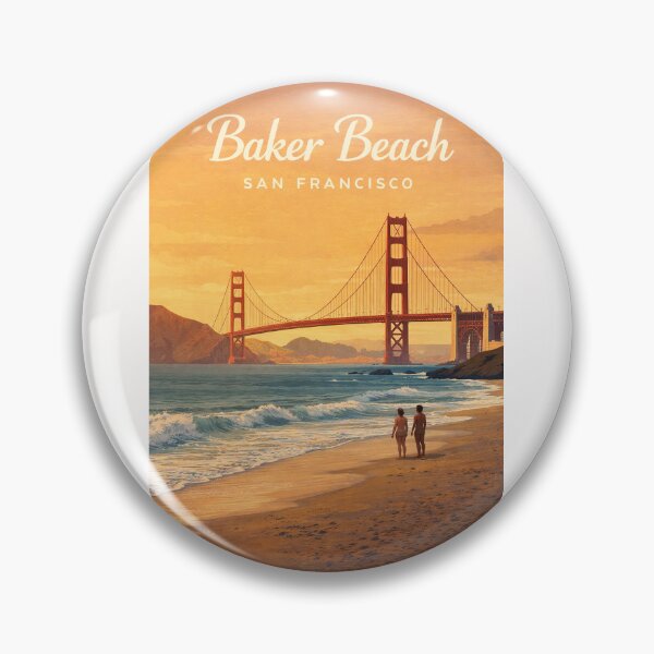 Item preview, Baker Beach Golden Gate Bridge San Francisco Coastline designed and sold by Places On Earth.