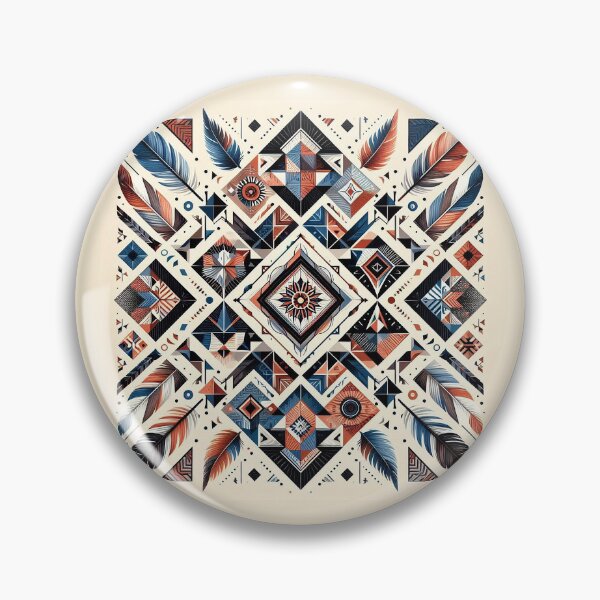Item preview, Native American Tribal Feather Mosaic designed and sold by nikkolaus.