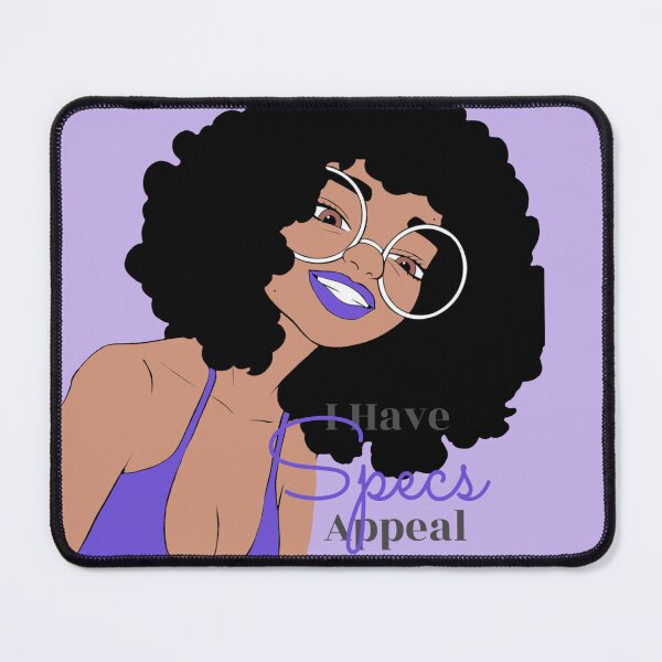 Item preview, Cute Black Girl with Glasses Illustration | Curly Afro | Nerdy Chic Melanin Art | Sticker, Phone Case & Canvas Print designed and sold by MsGoldenCreates.