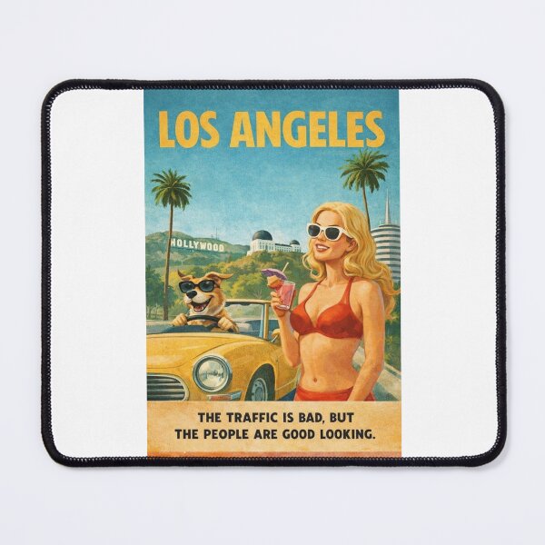Item preview, Los Angeles Hollywood Sign Griffith Observatory California Skyline Humor designed and sold by Places On Earth.