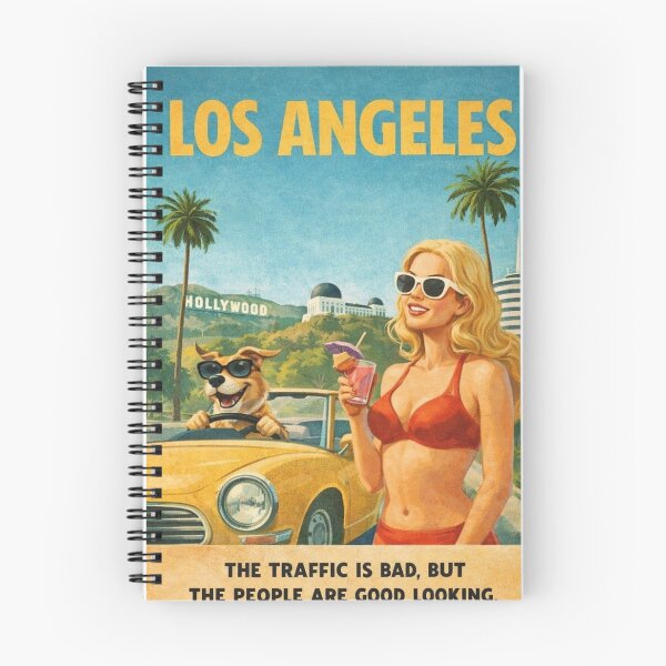 Item preview, Los Angeles Hollywood Sign Griffith Observatory California Skyline Humor designed and sold by Places On Earth.
