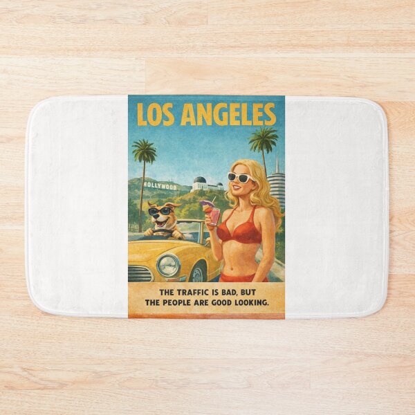 Item preview, Los Angeles Hollywood Sign Griffith Observatory California Skyline Humor designed and sold by Places On Earth.