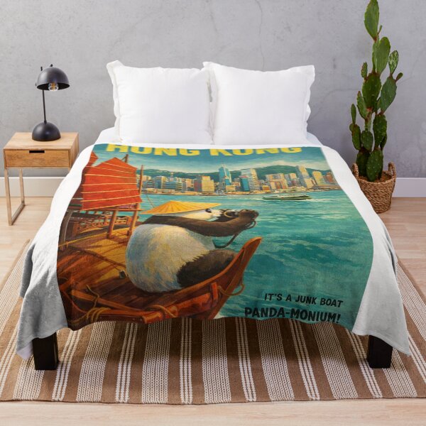 Item preview, Hong Kong Victoria Harbour Skyline with Star Ferry and Traditional Junk Boat designed and sold by Places On Earth.
