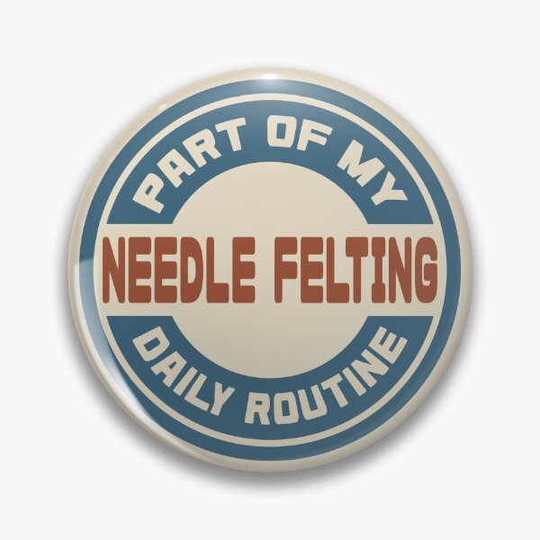 Item preview, Needle Felting – Part of My Daily Routine Retro Logo designed and sold by MOCOPOCO.
