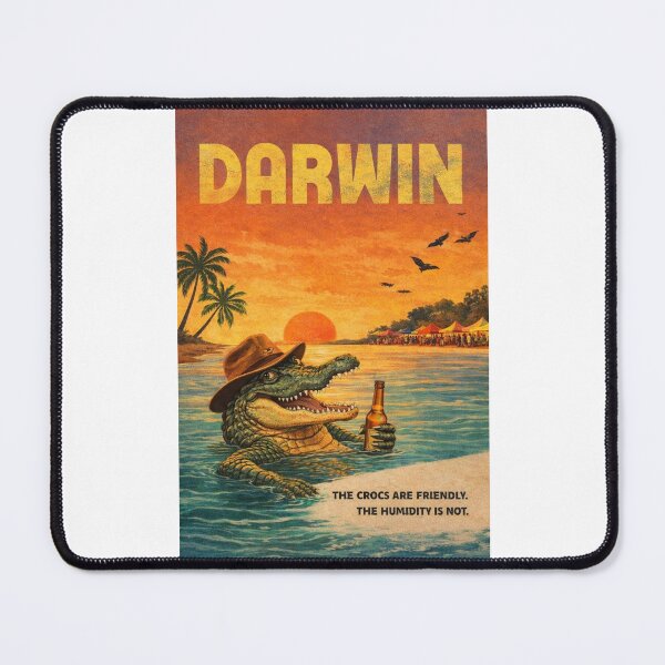 Item preview, Darwin Northern Territory Waterfront with Crocodile and Timor Sea Sunset designed and sold by Places On Earth.