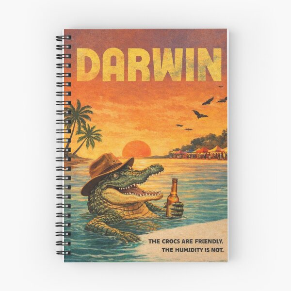 Item preview, Darwin Northern Territory Waterfront with Crocodile and Timor Sea Sunset designed and sold by Places On Earth.