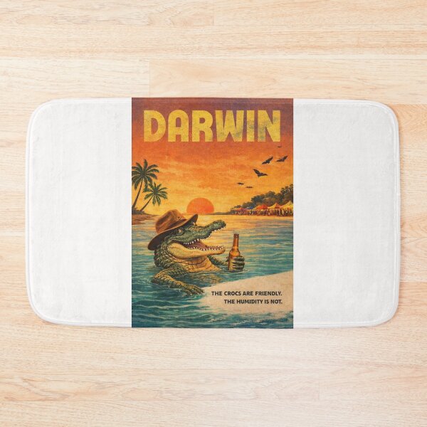 Item preview, Darwin Northern Territory Waterfront with Crocodile and Timor Sea Sunset designed and sold by Places On Earth.