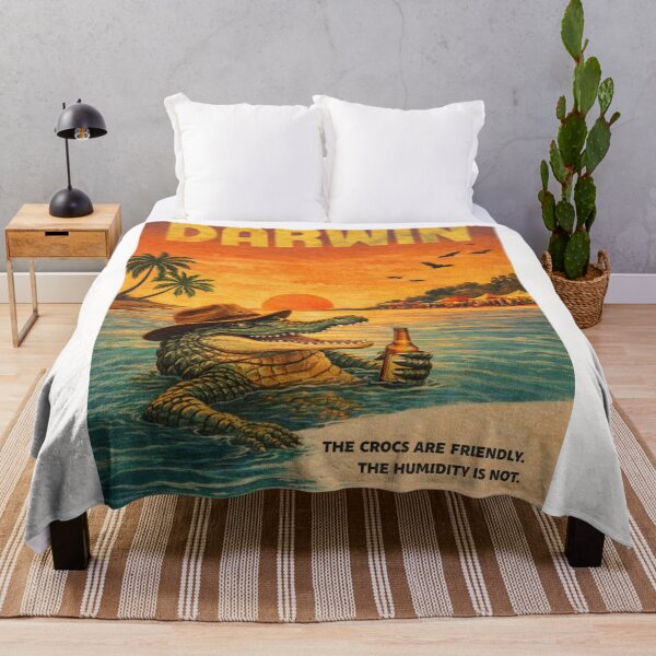 Item preview, Darwin Northern Territory Waterfront with Crocodile and Timor Sea Sunset designed and sold by Places On Earth.